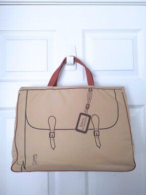 Roberta di Camerino vintage 70s 80s trompe l'oeil nylon leather tote EUC